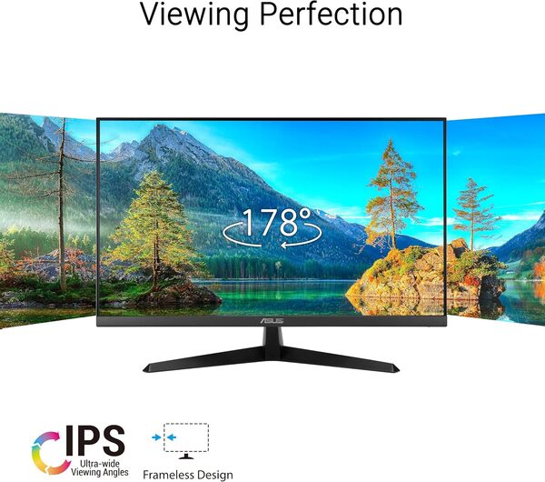 ASUS Moniteur ASUS VY279HGR Eye Care – 27 Pouces FHD (1920 x 1080), IPS, 120 Hz (OC), SmoothMotion, 1 ms, Adaptive Sync, Technologie Eye Care Plus, lumière Bleue, Flicker Free