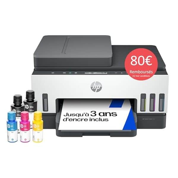 Découvrez notre test approfondi de l'imprimante multifonction HP Smart Tank 7305, idéale pour des impressions à haut volume et une efficacité optimale.