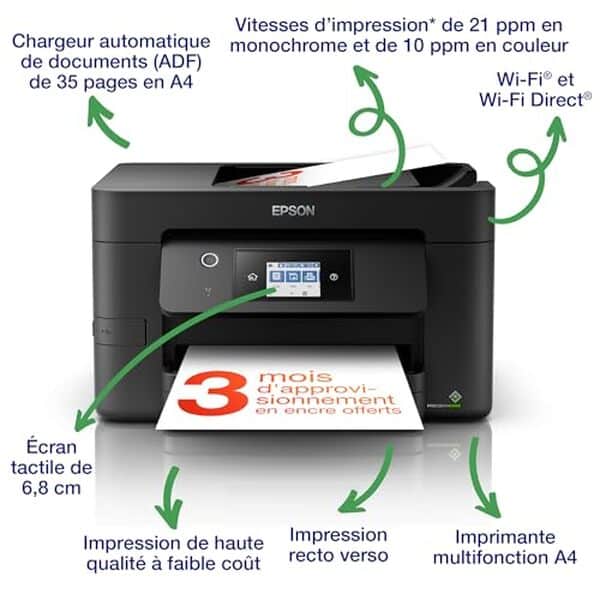 Découvrez notre test détaillé de l'imprimante professionnelle Epson WorkForce WF-3820DWF : performances, polyvalence et fiabilité pour votre entreprise.