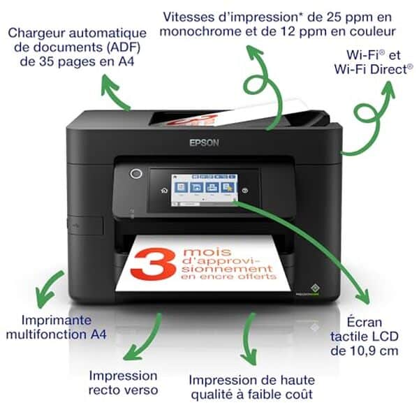 Découvrez notre test complet de l'Epson WorkForce Pro WF-4820DWF, l'imprimante multifonction compacte et efficace pour les petits bureaux et professionnels. 