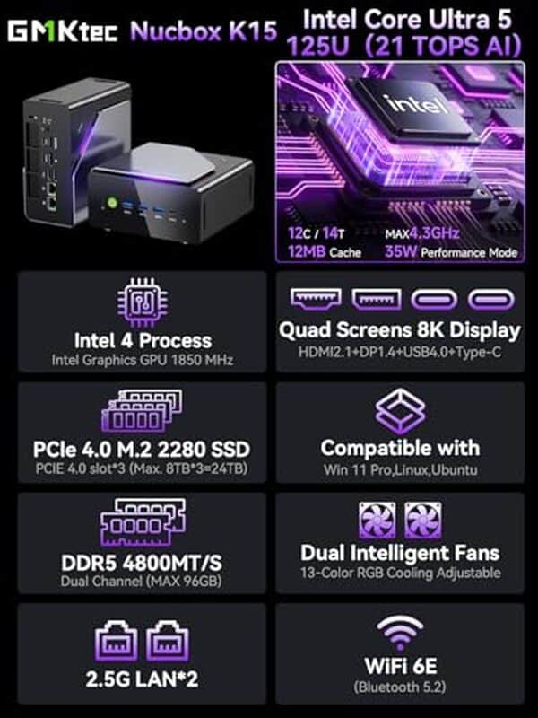 Découvrez notre test complet du GMKtec K10, un mini PC puissant équipé d'un processeur Core i9 idéal pour les professionnels exigeants en quête de performance et de compacité. 