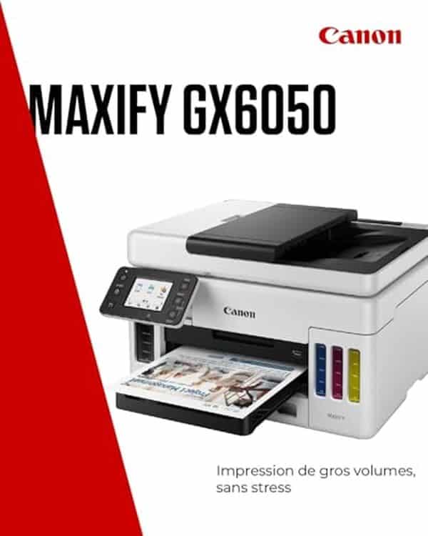 Découvrez notre test complet de l'imprimante Canon Maxify GX6050 : performances, qualité d'impression et fonctionnalités tout-en-un pour votre maison et bureau. 