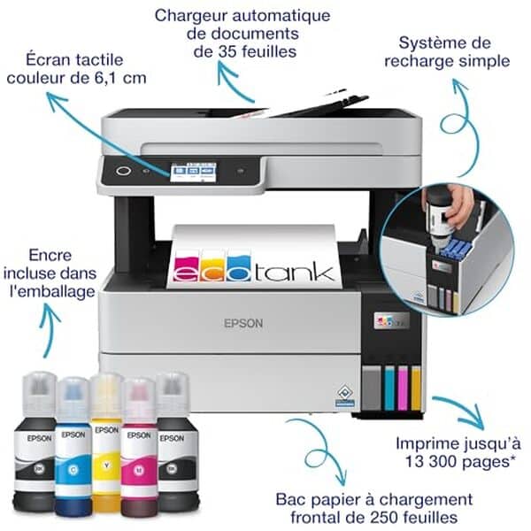 Découvrez notre test complet de l'imprimante Ecotank ET-5150 Wi-Fi : performances, qualité d'impression et fonctionnalités Wi-Fi pour un verdict détaillé. 