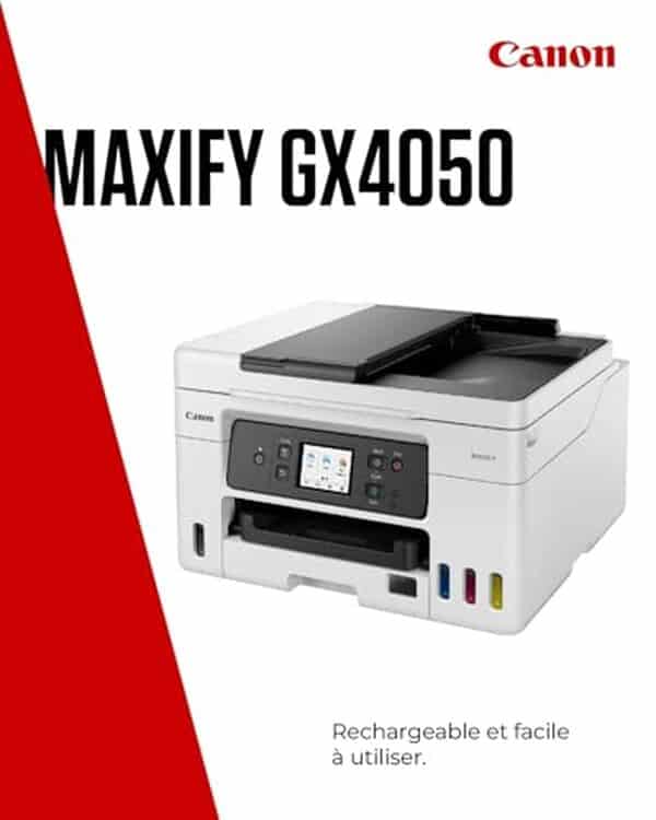 Découvrez notre test complet de l'imprimante Canon Maxify GX4050 : performances, fonctionnalités et polyvalence pour vos besoins domestiques et professionnels.