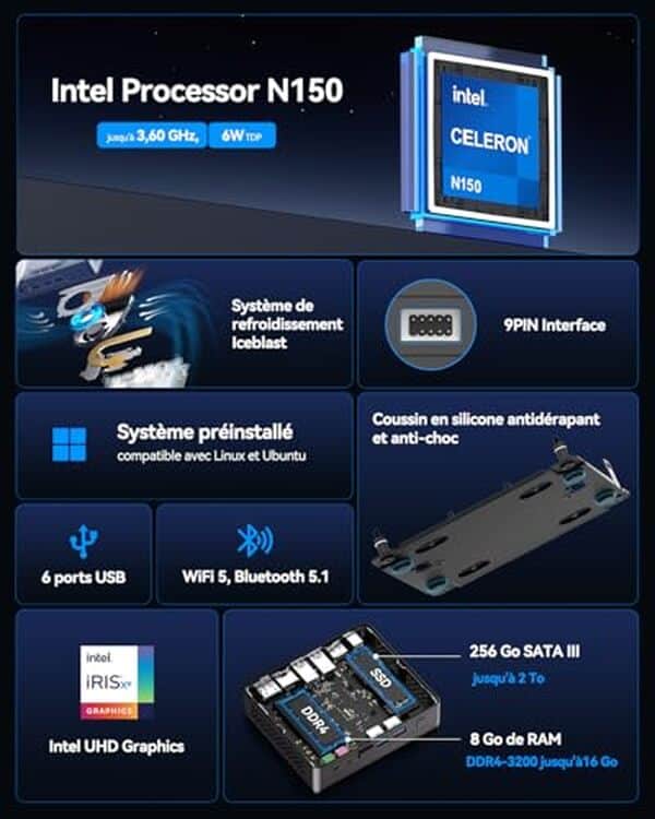 Découvrez notre test complet du mini PC Geekom Air12 Lite : performances, connectivité double 4K et portabilité. Guide d'achat et avis détaillé.