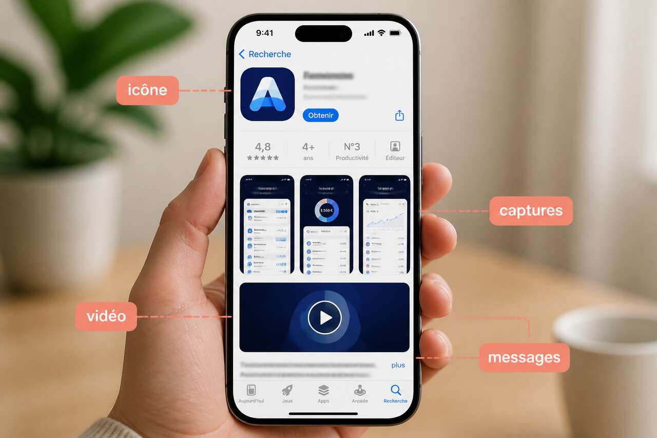 Am&eacute;liorer la conversion de la fiche : ic&ocirc;ne, captures, vid&eacute;o et messages