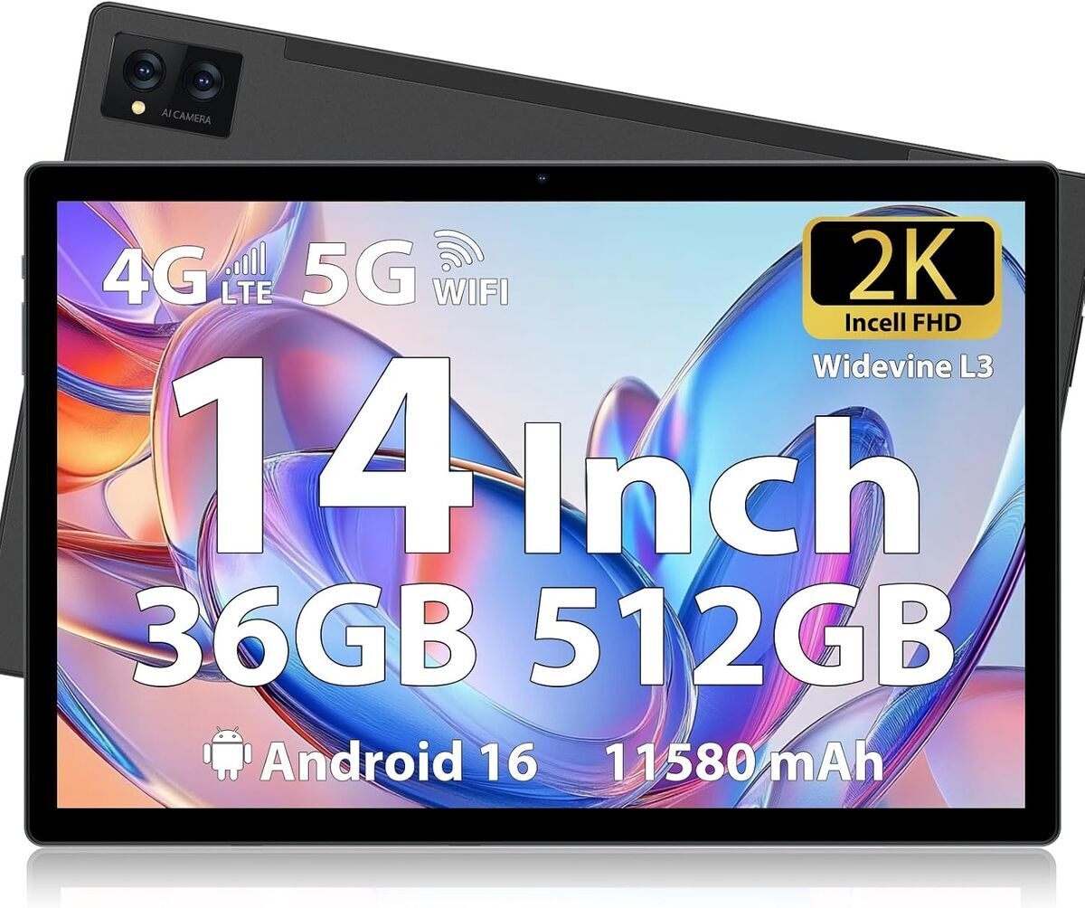 Test : tablette LEVIRTU 14 pouces performante avec batterie 11580mAh